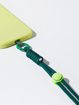 Collier Téléphone Portable Avec Perles , Vert, hi-res