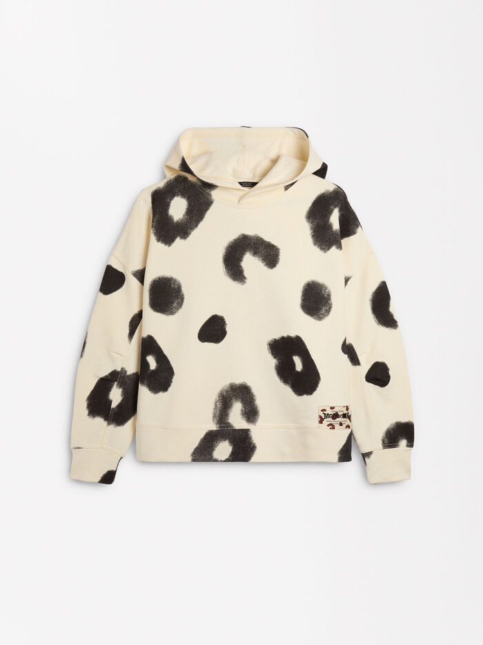 Sudadera Con Estampado Leopardo