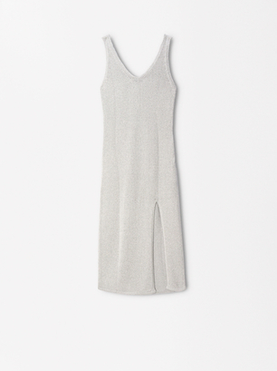Online Exclusive - Knit Dress, Silver, hi-res