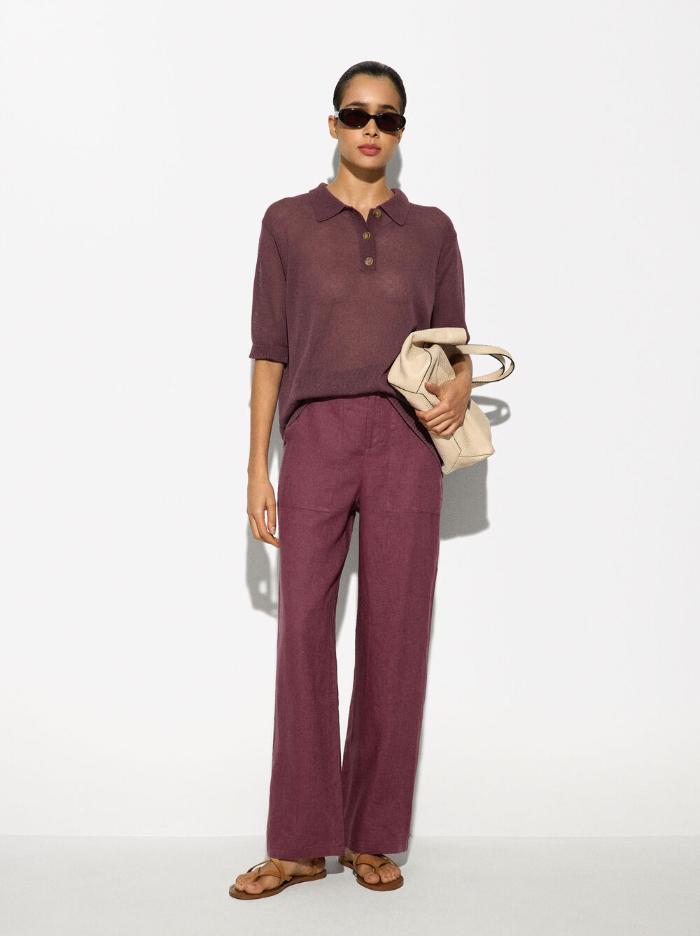 100% Linen Trousers image number 1.0