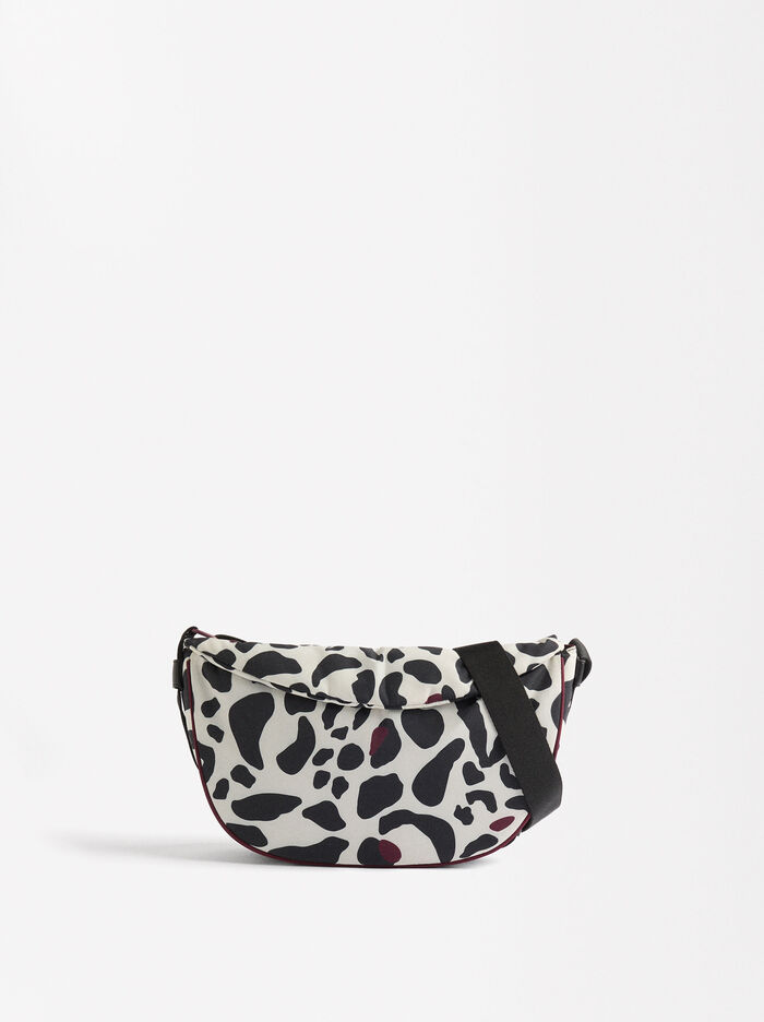 Bolso Bandolera De Nylon Estampado Leopardo