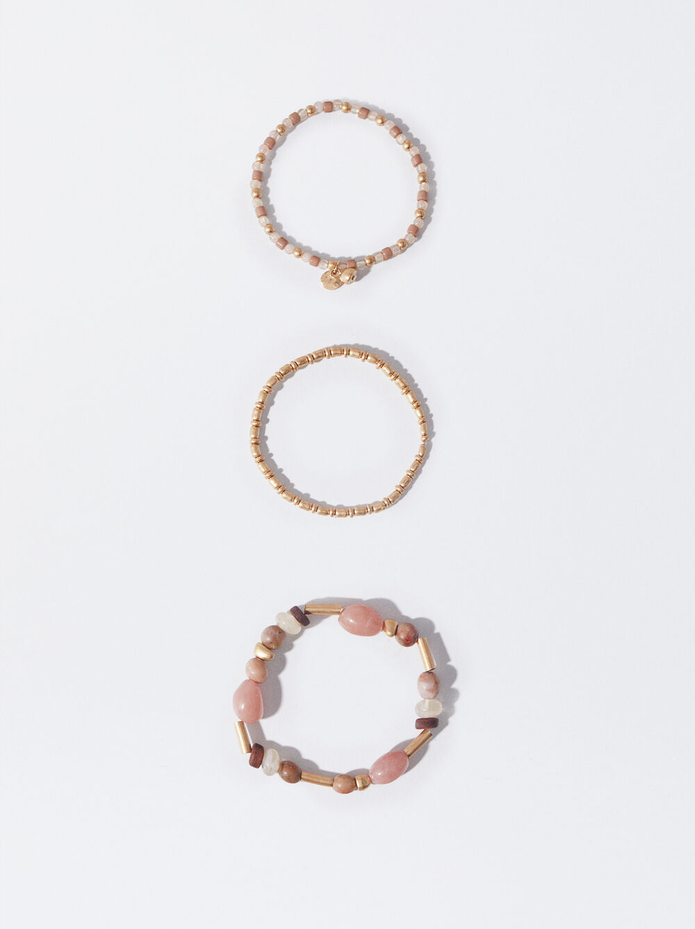 Set Of Elastic Bracelets With Stone image number 3.0