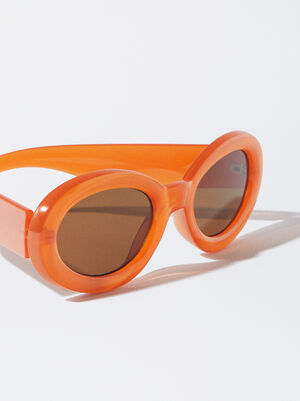 Sonnenbrille Mit Ovalem Rahmen image number 1.0