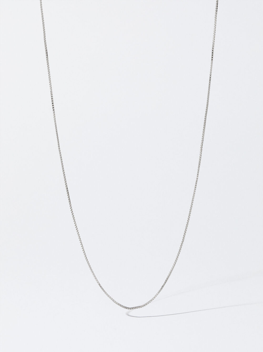 925 Silver Personalised Thin Chain Necklace image number 1.0