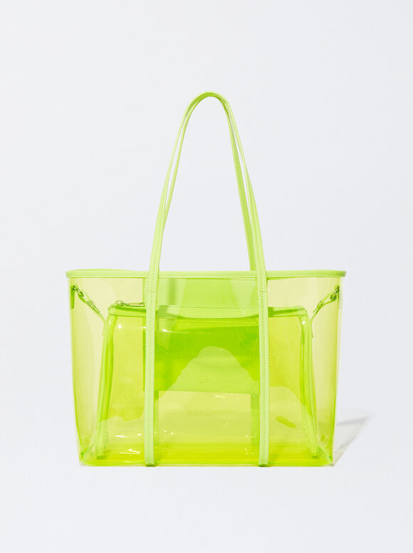 Bolso Shopper Transparente Verde - Shoppers -