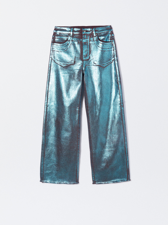 Pointelle pyjamas shorts - Blue - Women - Gina Tricot