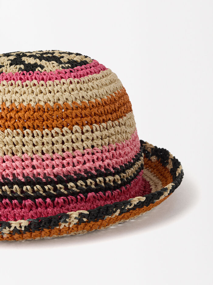 Multicolor Braided Bucket Hat