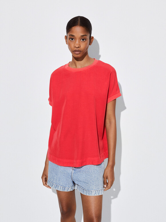 Exclusivo Online - T-Shirt Cropped Cut Out Verde