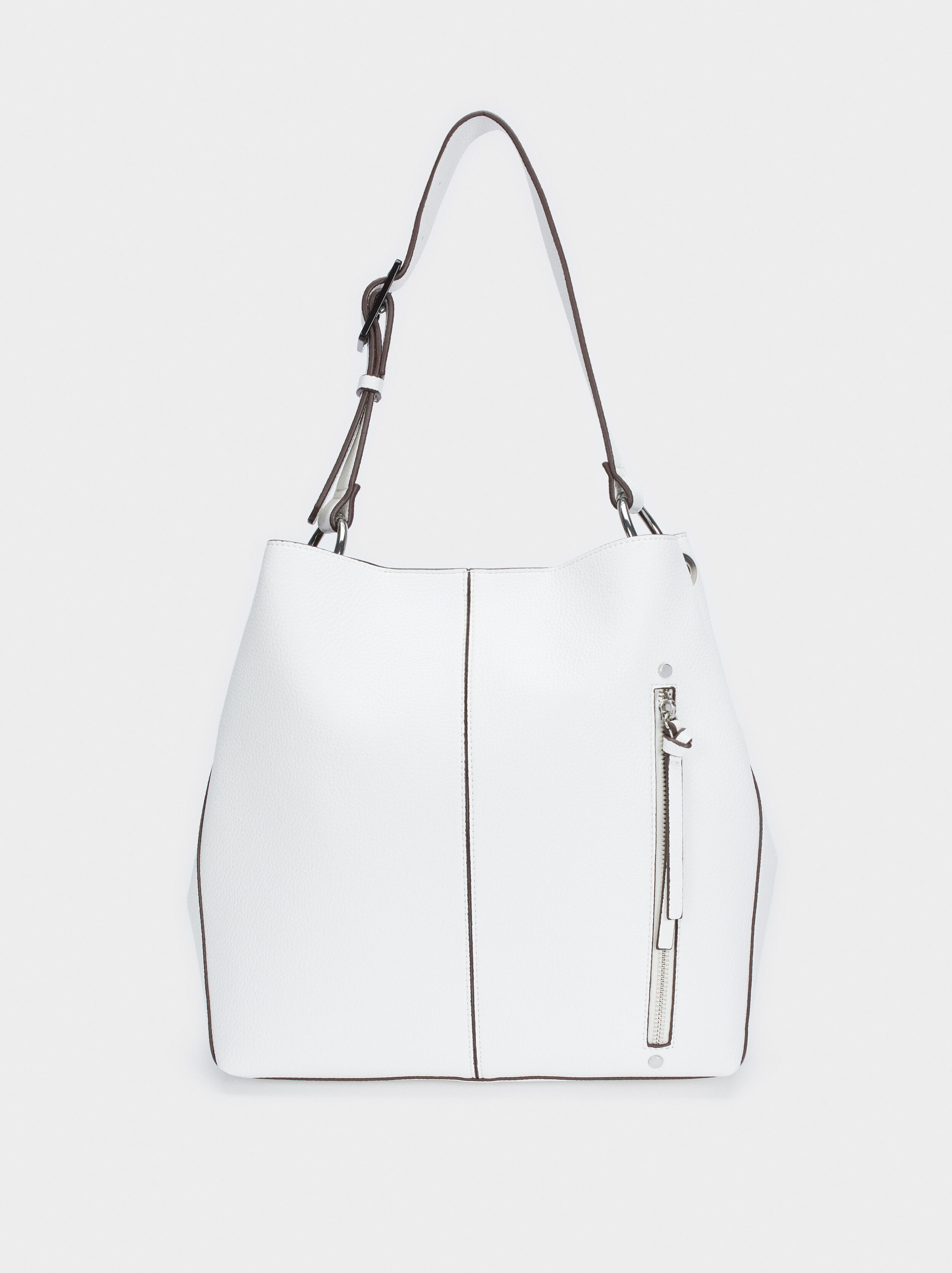 white bucket handbag