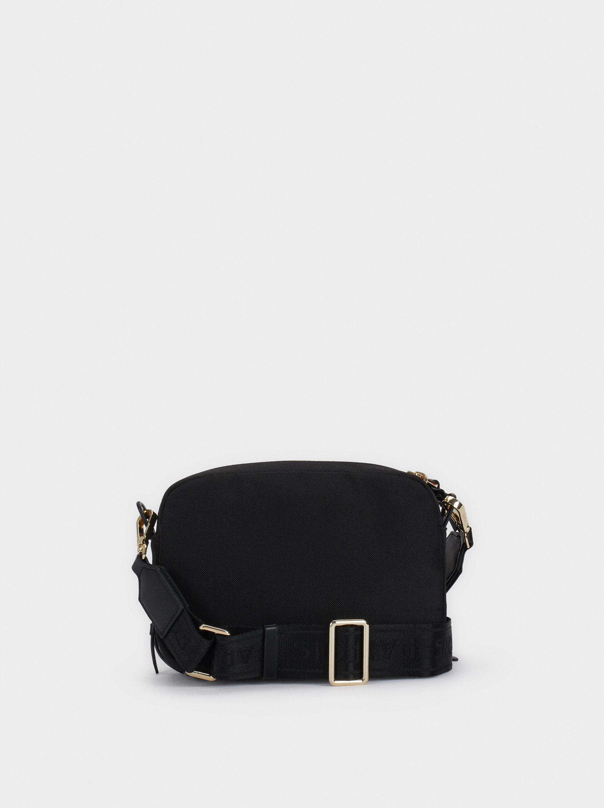 black nylon crossbody purse