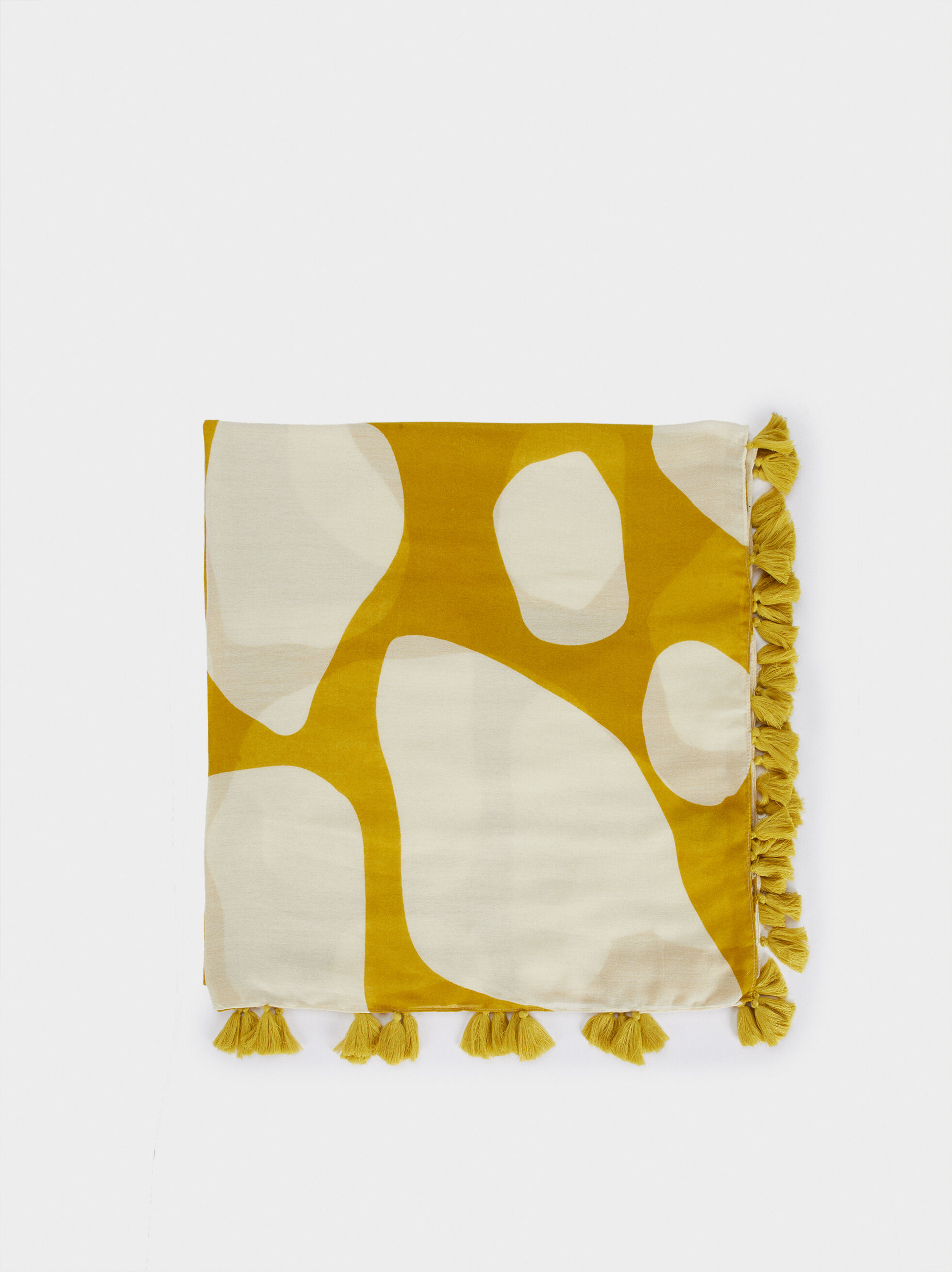 yellow print scarf