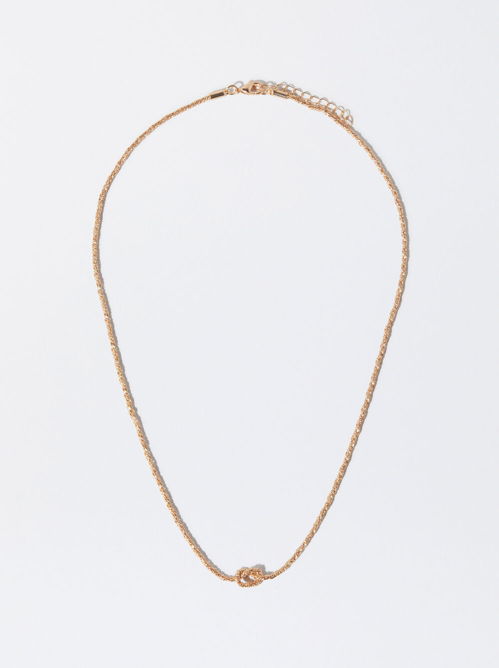 Golden Necklace With Knot image number 0.0
