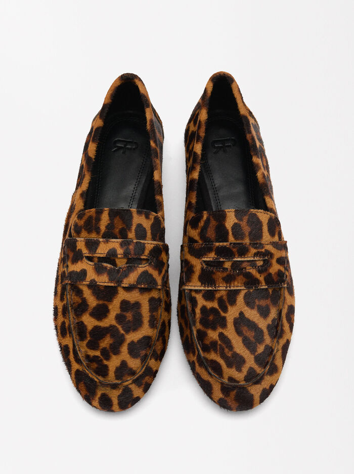 Exclusivo Online - Mocasines De Piel Estampado Leopardo