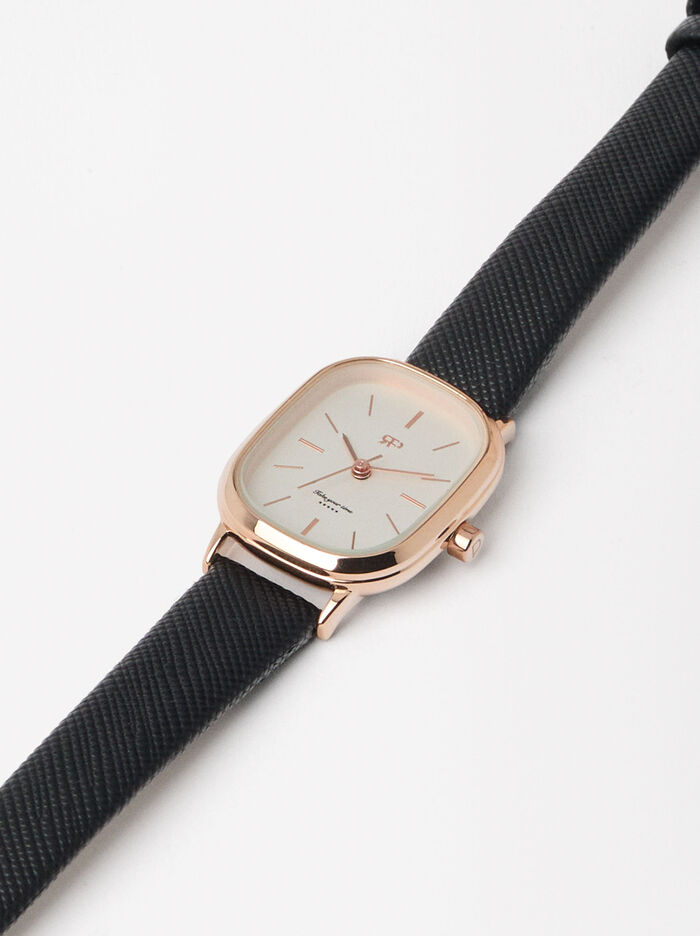 Relógio Bracelete Com Textura