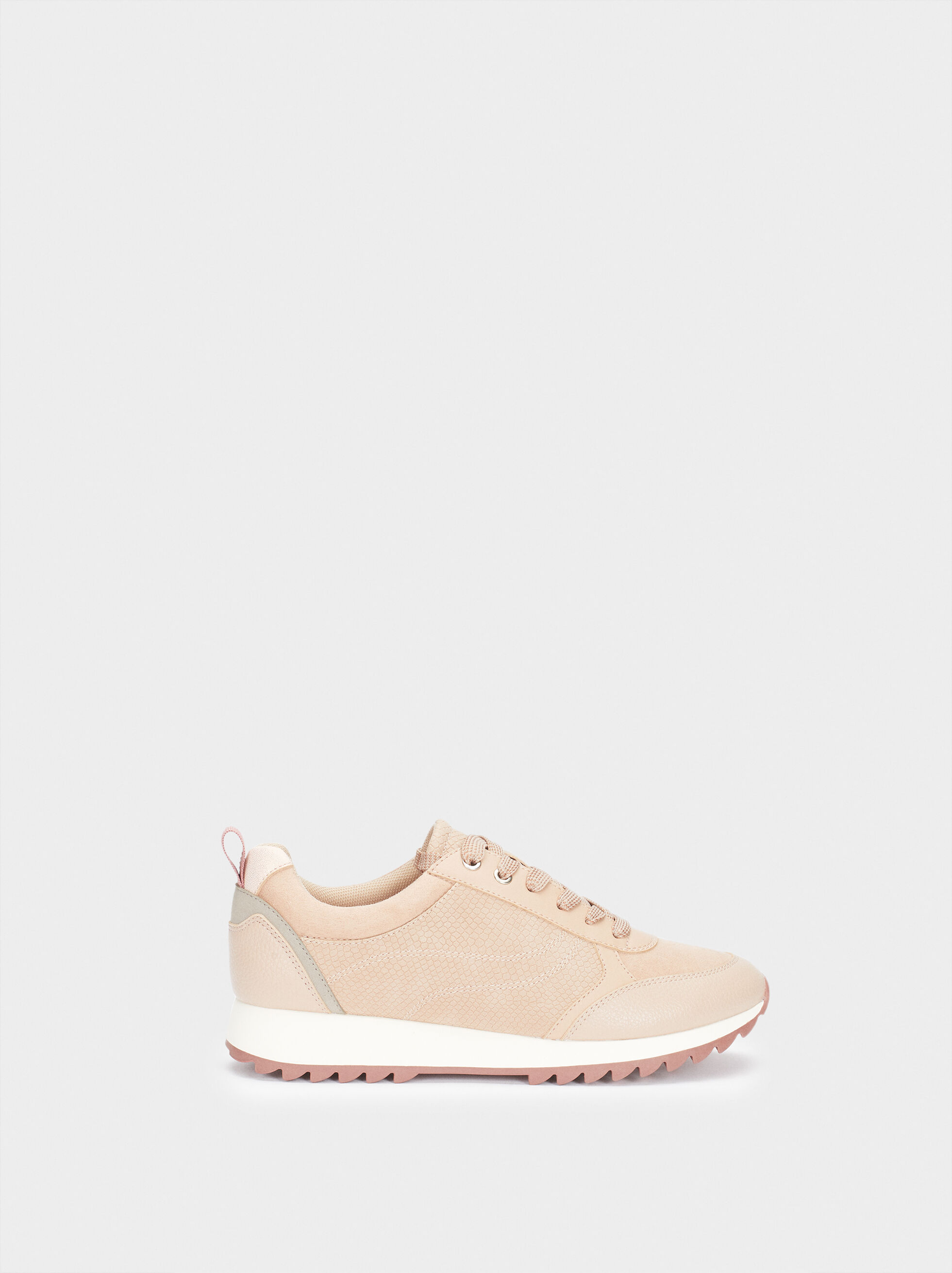 pink nude trainers