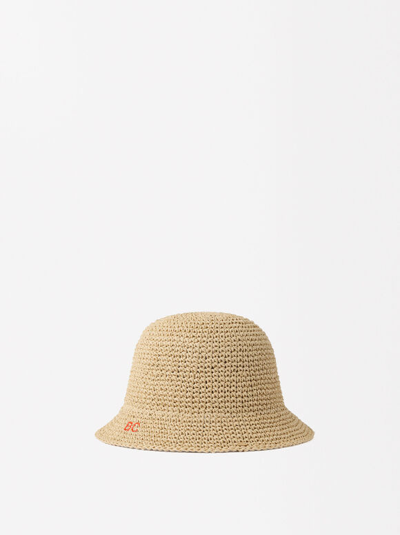 Printed Braided Bucket Hat, LNC, hi-res