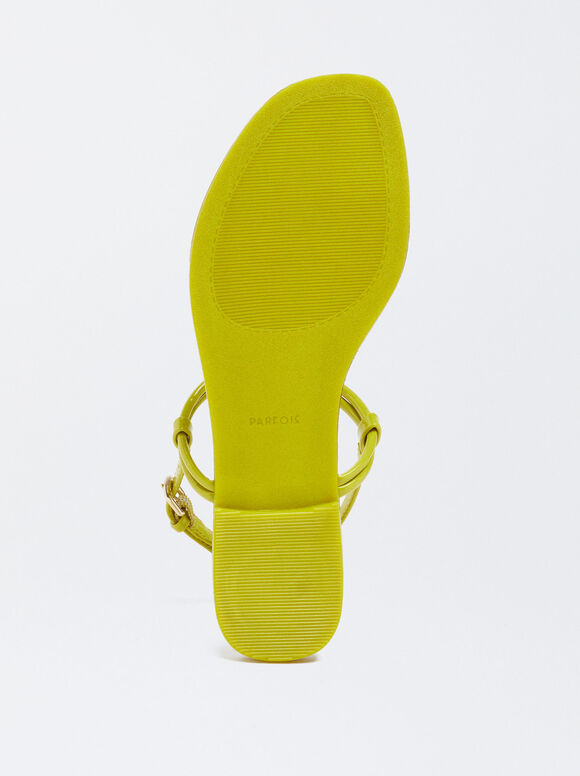 Zapatilla CASA sandalia escoteada nudo