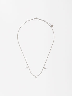 Necklace With Zirconias - Sterling Silver 925