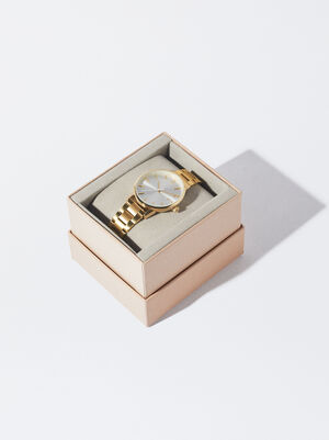 Relógio De Aço Dourado image number 3.0
