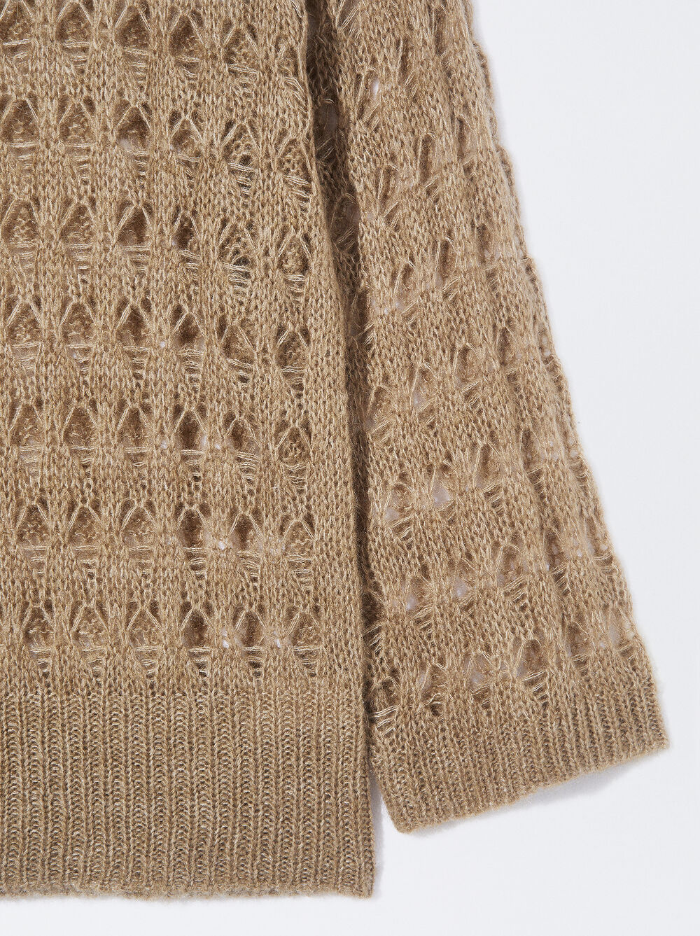 Open Knit Sweater With Wool image number 2.0