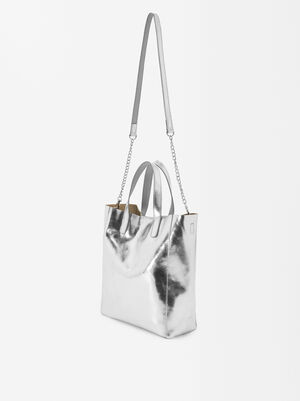 Metallic Leather Shopper Bag - Limited Edition image number 3.0