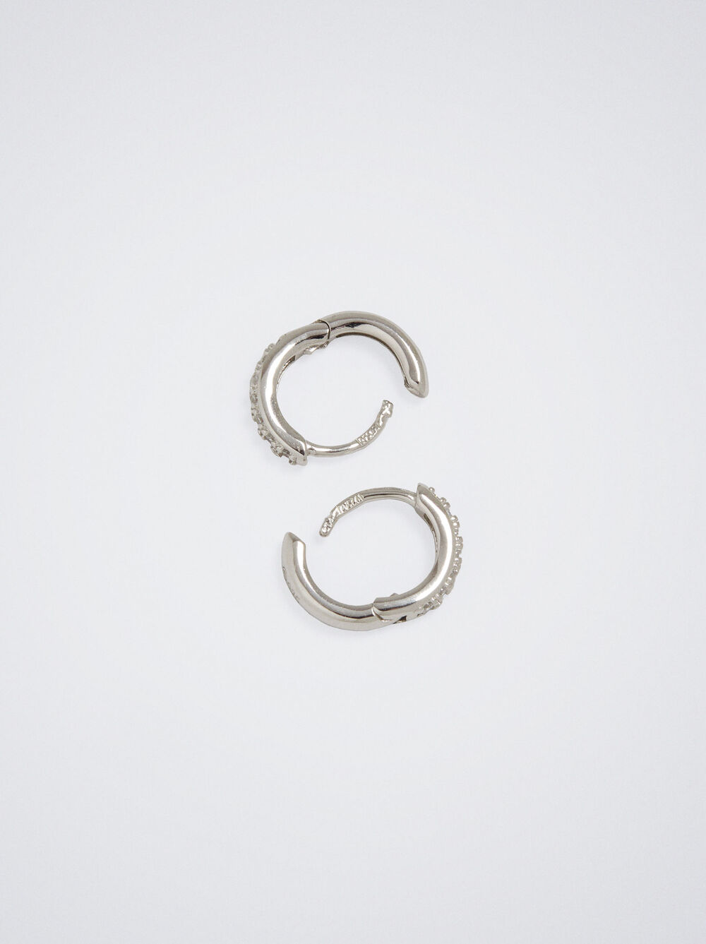 925 Silver Personalised Hoop Earrings With Zirconias image number 3.0