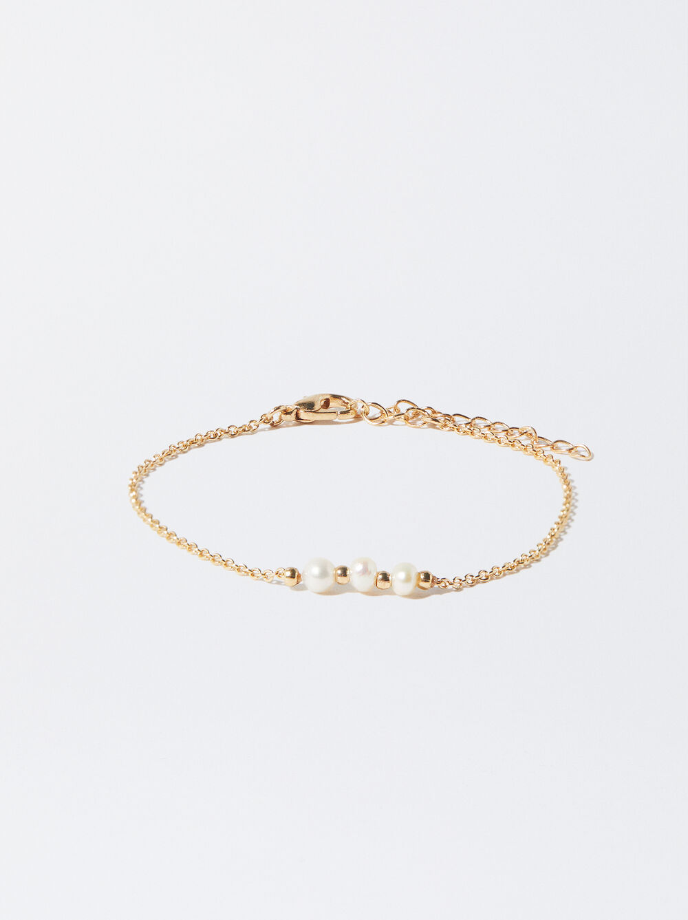 Golden Bracelet With Pearls image number 0.0