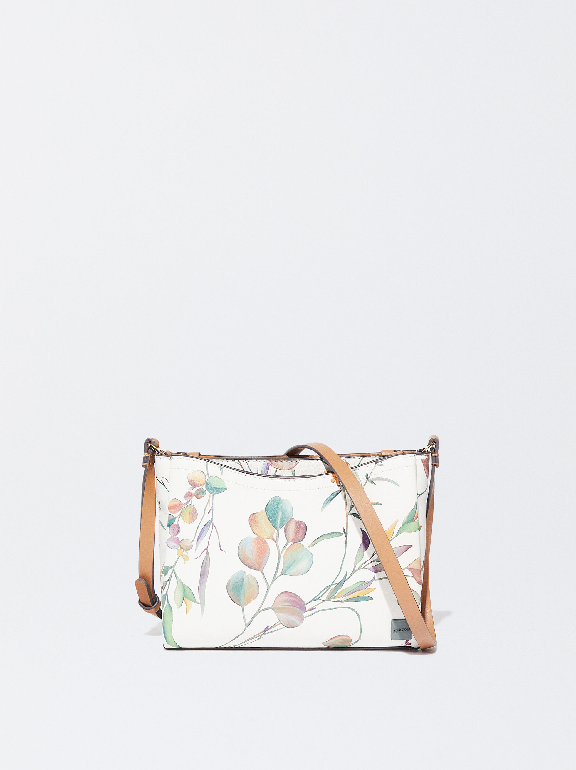 Elisa Grey and White Floral Purse