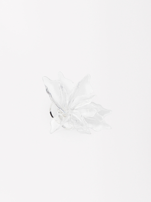 Online Exclusive - Bague Avec Fleur, Blanc, hi-res