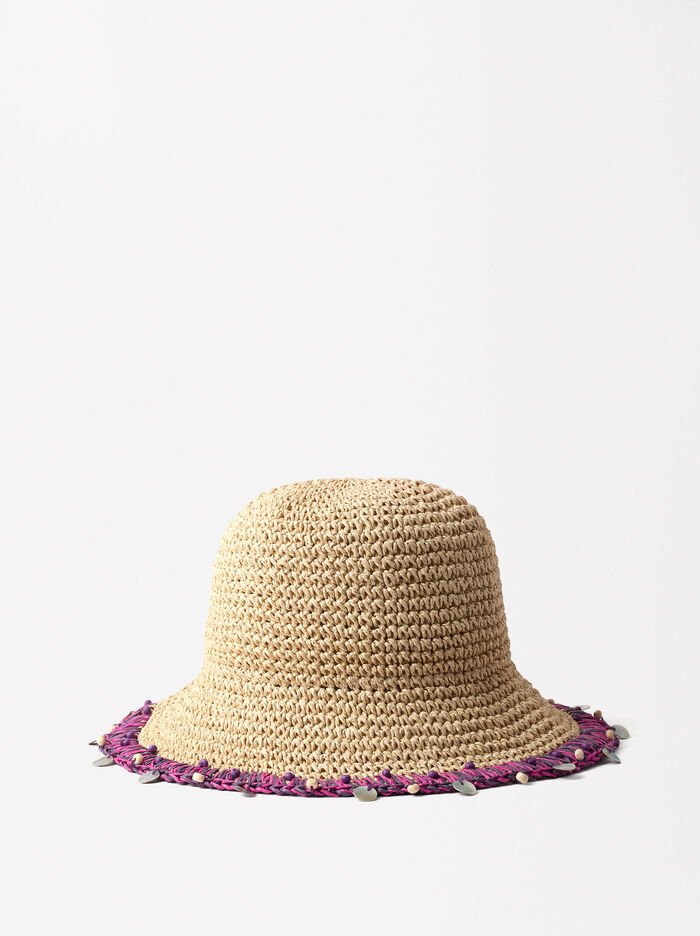 Bucket Hat Mit Raphia-Textur