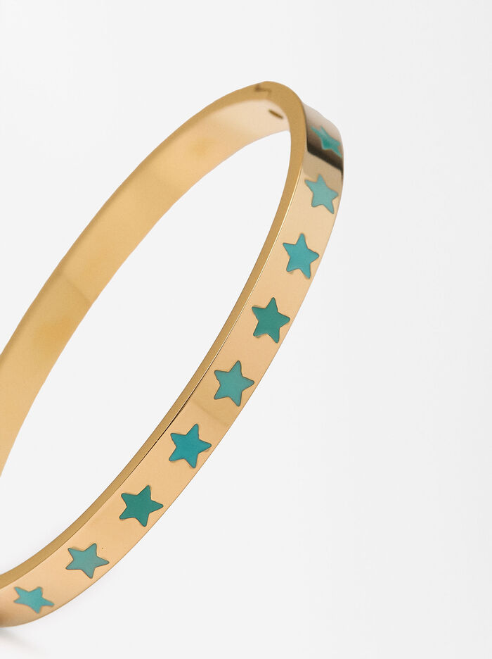 Armband Mit Emaillierten Sternen - Edelstahl