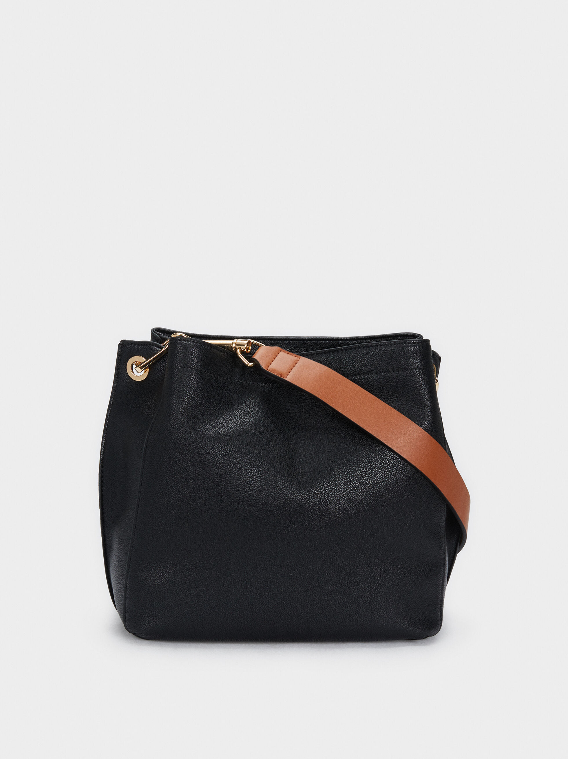 black purse long strap