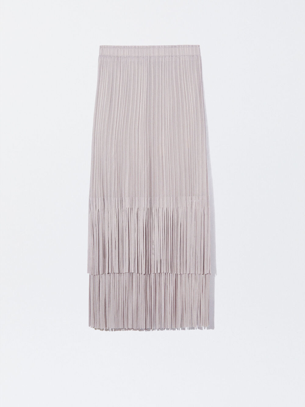Pleated Skirt With Fringes image number 5.0
