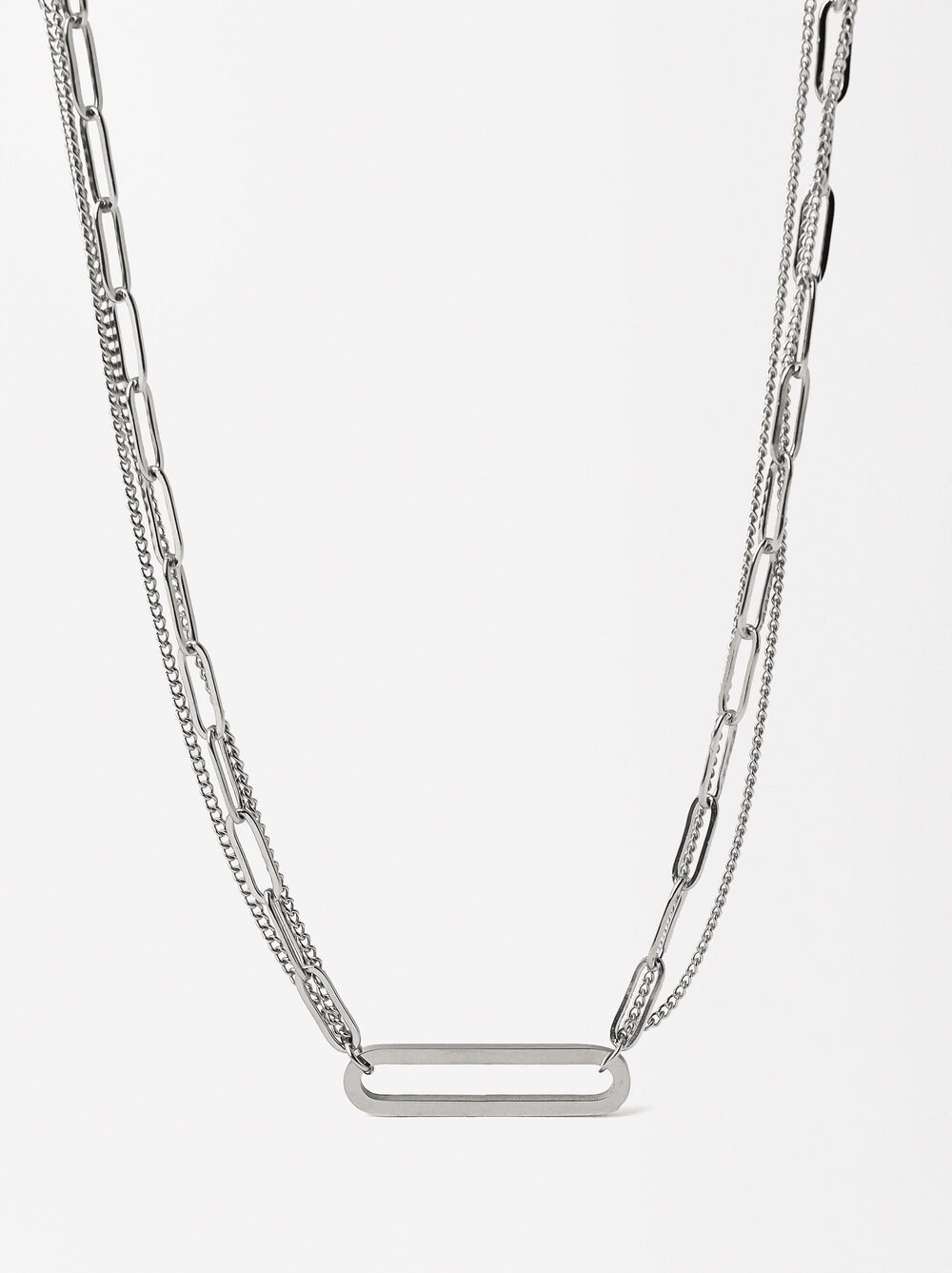 Necklace With Links - Stainless Steel image number 0.0