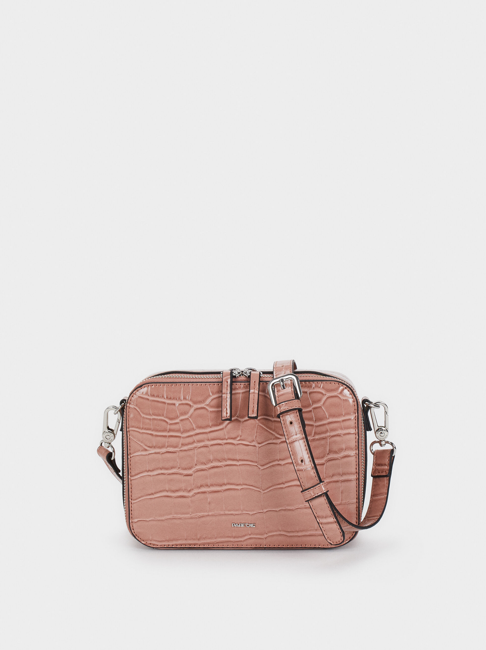 mock croc cross body bag