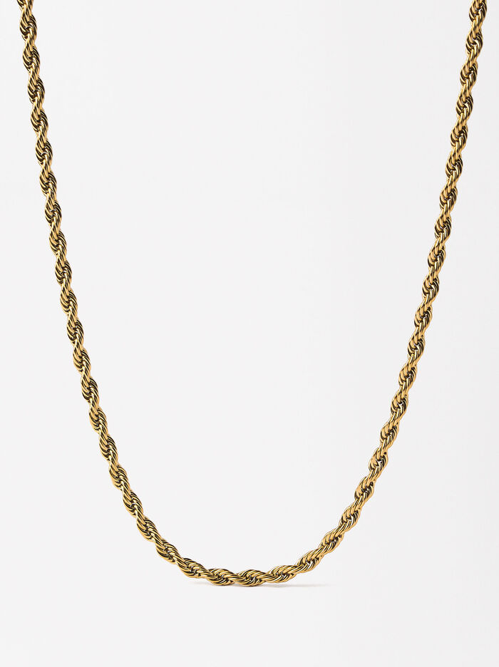 Solomon Cord Necklace - Stainless Steel