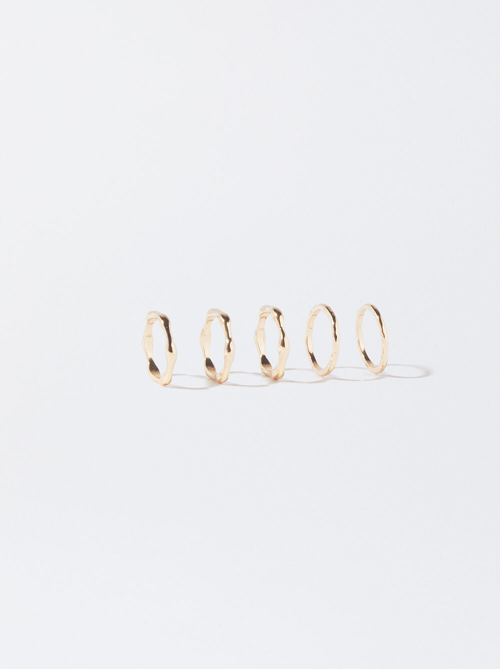 Set Of Gold-Toned Rings image number 1.0