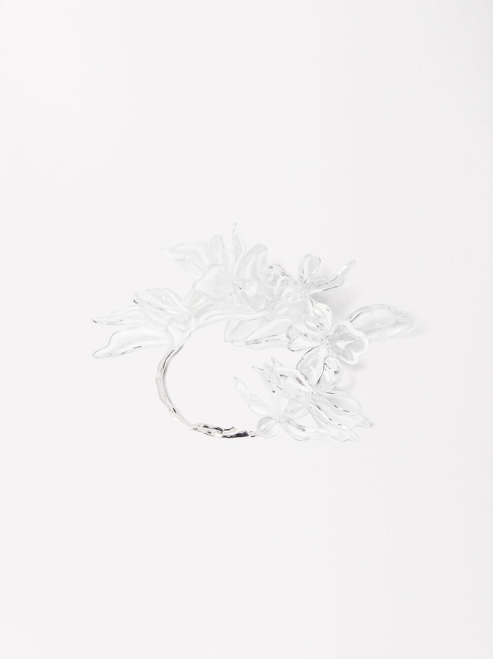 Online Exclusive - Silver Bracelet With Flowers