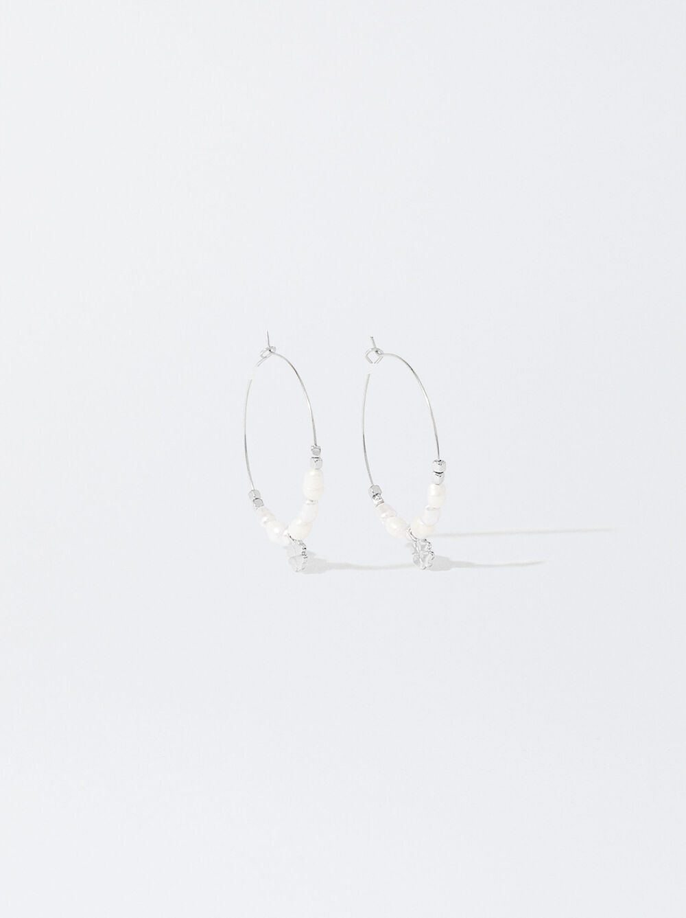 Hoop Earrings With Freshwater Pearls image number 0.0