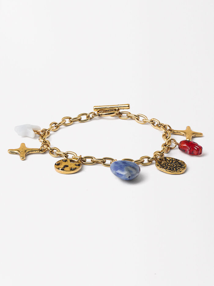 Pulsera De Eslabones Con Piedras