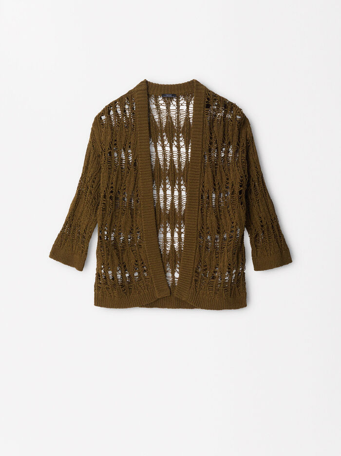 Open-Knitted Cardigan