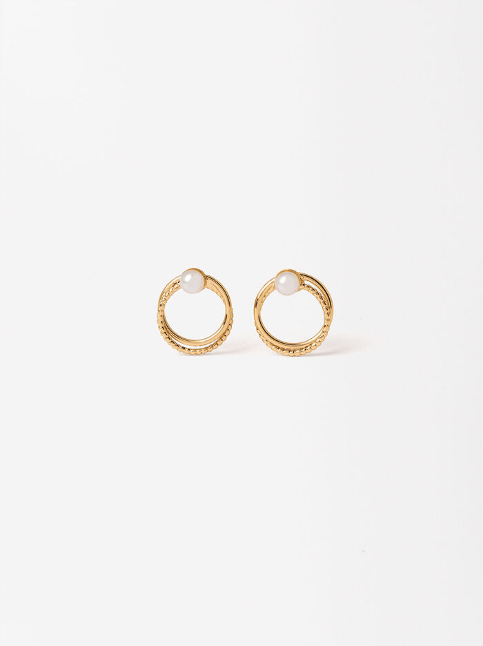 Circular Golden Earrings