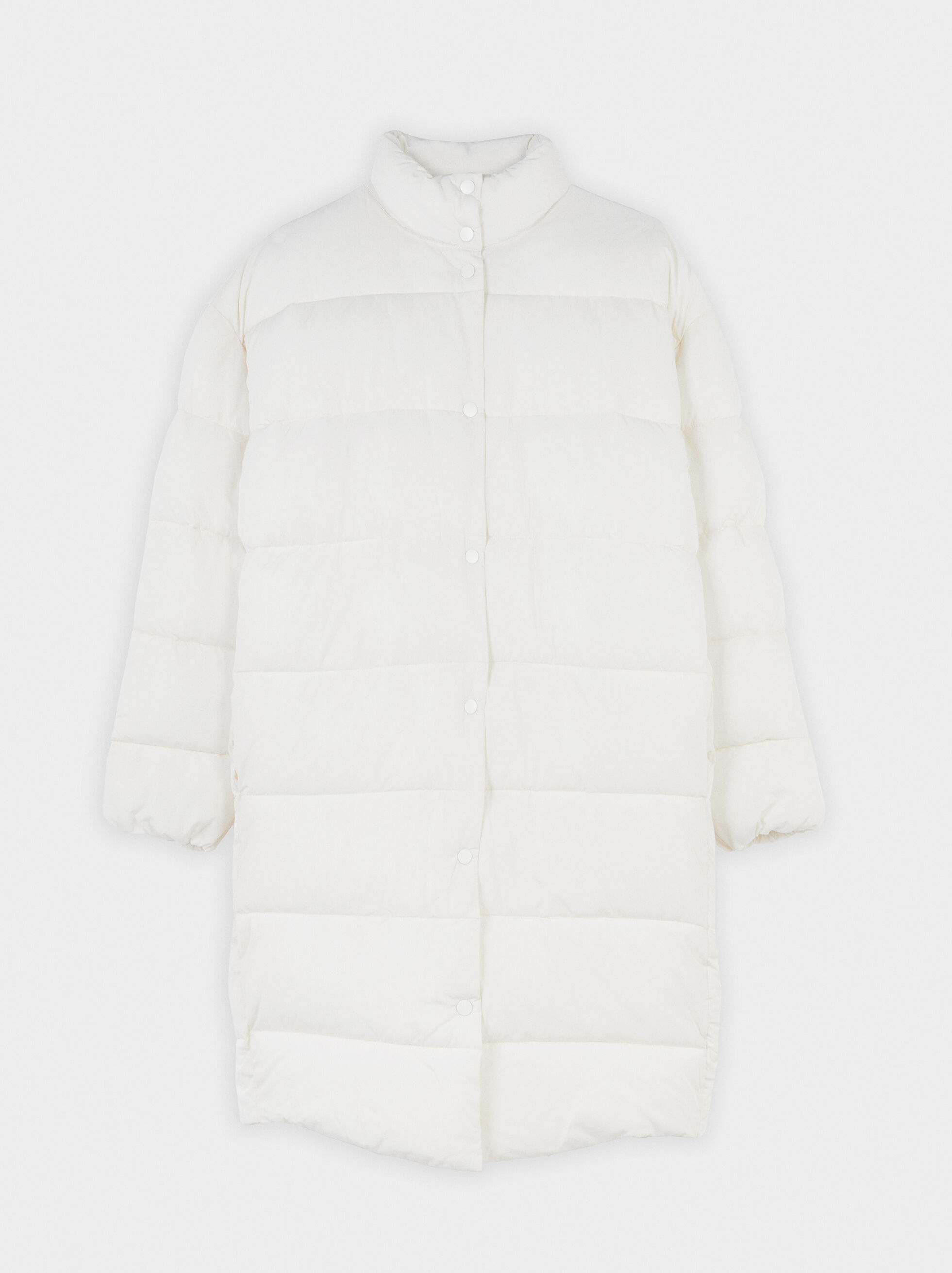white quilted coat