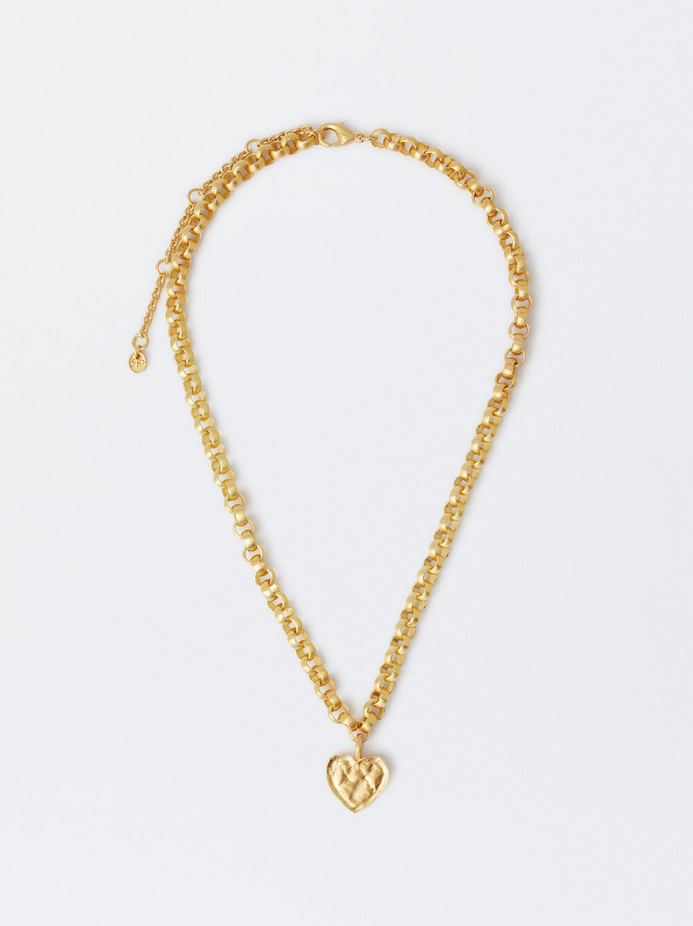 18k Gold Plated Heart Link Necklace image number 2.0