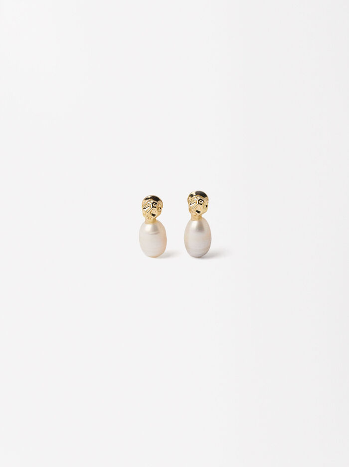 Boucles D’Oreilles Avec Perles D'Eau Douce