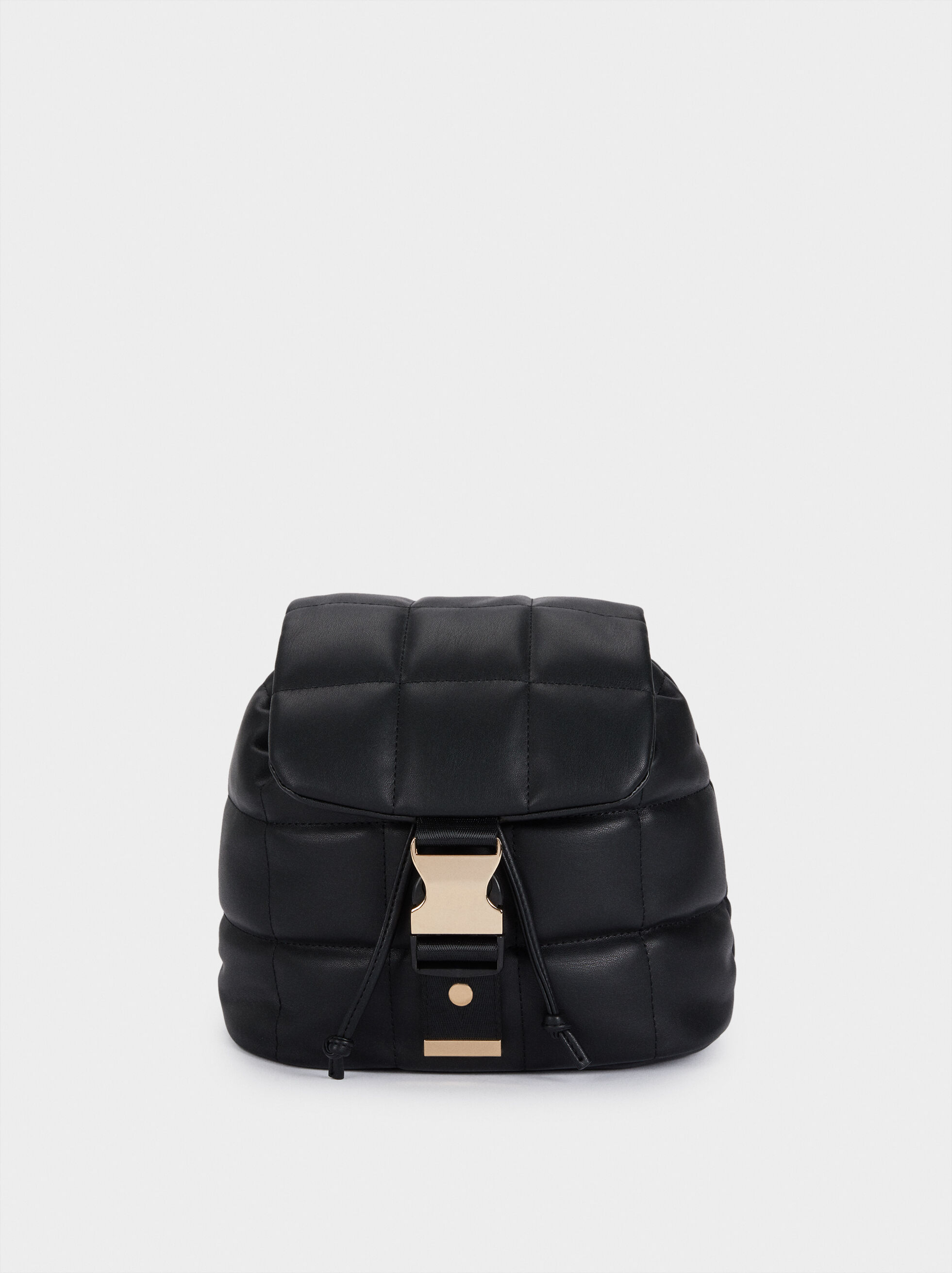 black quilted backpacks