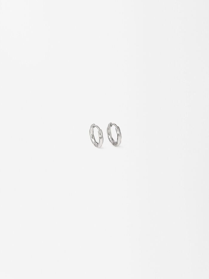 Irregular Hoops Earrings - Stainless Steel 
