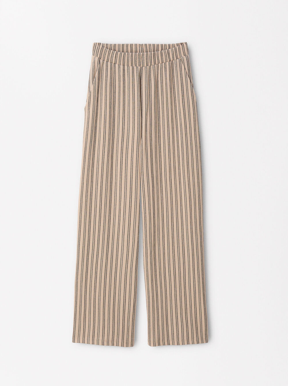 Textured Pants With Elastic Waistband image number 0.0