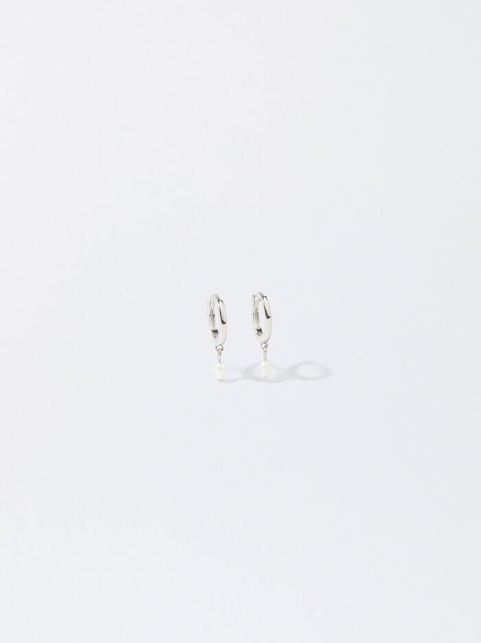 925 Silver Studs With Freshwater Pearls