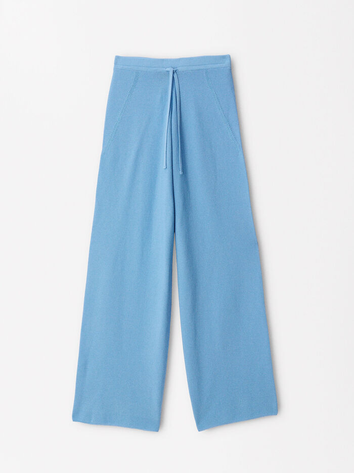 Knit Pants With Elastic Waistband